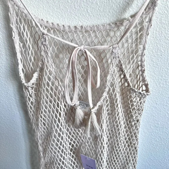 WILD FABLE | NWT Ivory Cream Mermaid Fish Net Swim Cover Up Tassel | Size XS - Picture 4 of 7